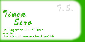 timea siro business card