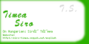 timea siro business card